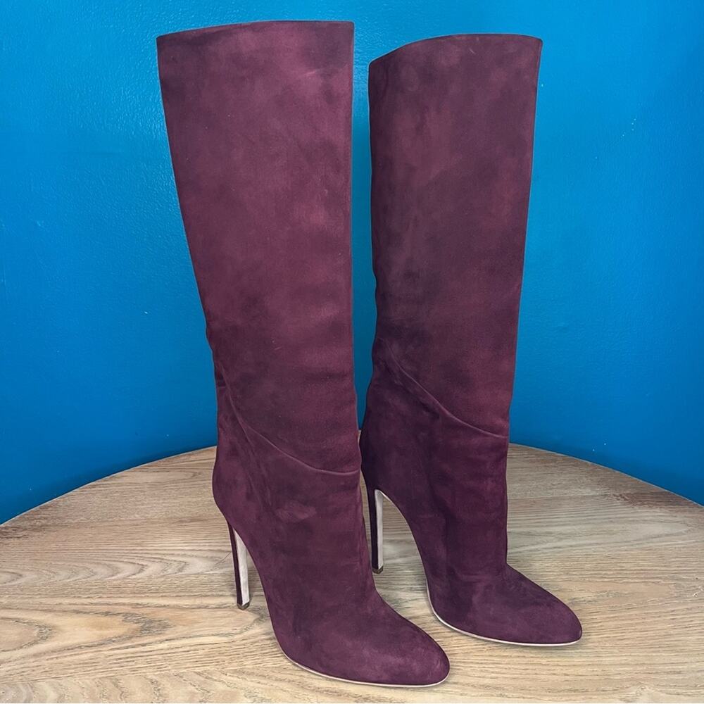 Brandon Maxwell Rich Burgundy Heeled Boots